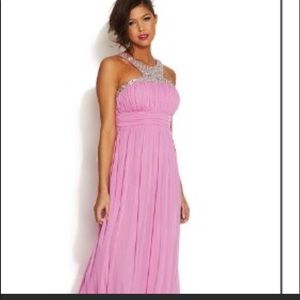 city studios juniors rhinestone empire waist gown